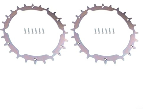 Oniissy TLWG-01 - Ruote antiscivolo per robot tosaerba, 212 mm, punte di trazione in metallo per terreni inclinati e manutenzione del giardino, per una facile installazione