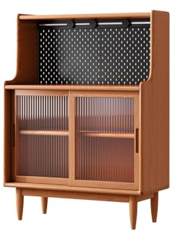 SFANIIX Buffetschrank 100x40x120cm Massivholz-Küchentisch, Kirschholz-Wohnzimmerschrank, einfache Eingangsbereich-Aufbewahrungsmöbel
