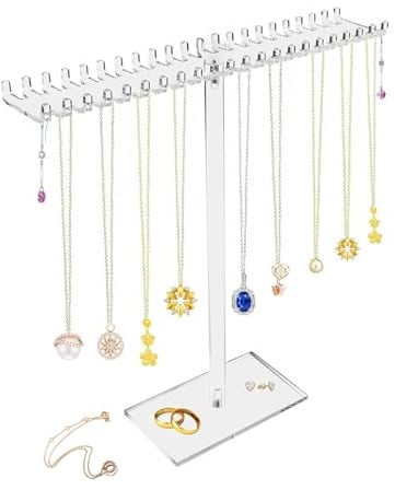 JOYOLA Kettenhalter Schmuck Kettenständer, Acryl Schmuckständer Transparent Ketten Halterung Schmuck Halsketten Ständer Schmuckaufbewahrung Ketten für Ohrringe Ring Armbänder Armband
