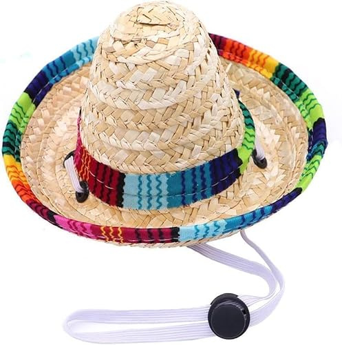 Lustiger Hund Sombrero Hut Mexikanische Party Kostüm Verstellbare Chihuahua Cosplay Kappe Kleidung Dekoration für Haustiere Hunde Geburtstag Weihnachten Halloween Kleidung Zubehör