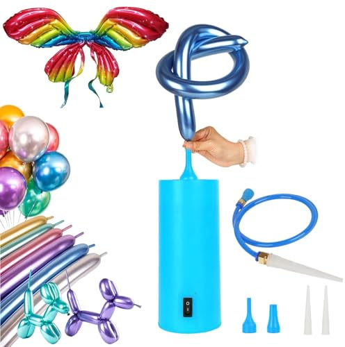 260 Balloon Pump Electric-Portable Air Pump for Twisting & Foil Balloons,Electric Ballon Blower Inflator for All Balloons, w/Extension Tube