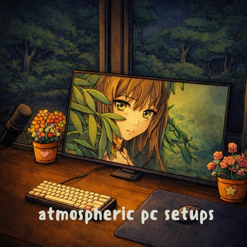 Atmospheric PC setups Cozy coloring Book for Kids: Experience the adventure with atmospheric PC setups