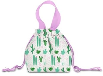 Cartomania Mini Borsa frigo con coulisse, Cactus CHILL&REFILL, Rosa, Interno termico isolante, Facile da trasportare, Apertura con coulisse, Tempo libero, Viaggio, Per bambini e ragazzi, Idea regalo