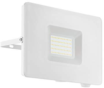 EGLO LED Außen-Strahler Faedo 3, 1 flammige Außenleuchte inkl. Bewegungsmelder, Sensor-Wandstrahler aus Alu, Farbe: Schwarz, Glas: klar, 50 Watt, IP44