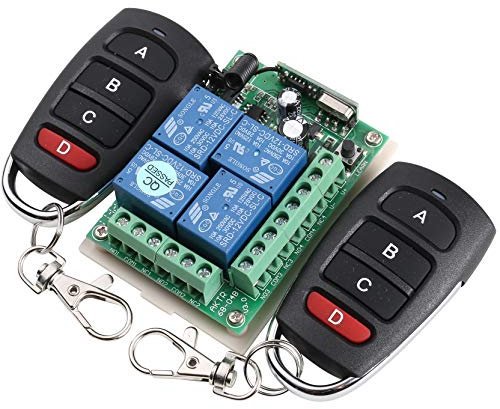 UHPPOTE Wireless DC12V 4 Canali Telecomando Interruttore Ricevitore con Trasmettitori Domotica Regolatore Della Luce 433Mhz