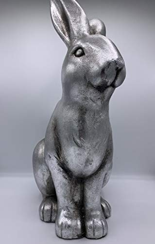 Florissima Hase sitzend Silber 51 cm Höhe