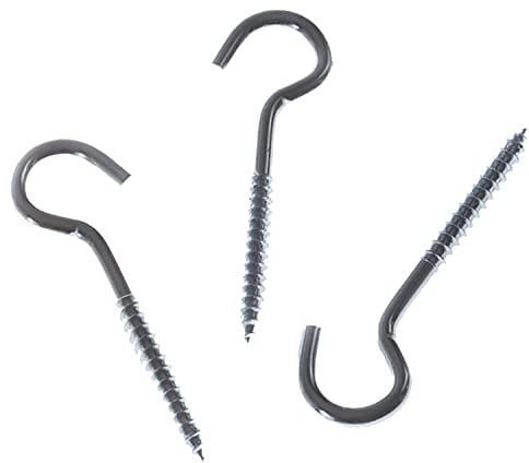 40mm Hooks Screw in Heavy Duty Steel Ceiling Cup Hook Hanging Eye Picture Outdoor Light(Pack of 8)