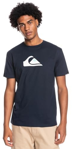 QUIKSILVER Men's Comp logo Short Sleeve Top T Shirt Black