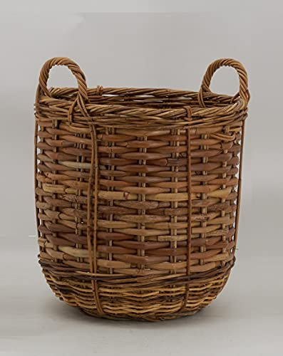 AubryGaspard Cache Pot Rond en rotin Ø 55 H60 cm