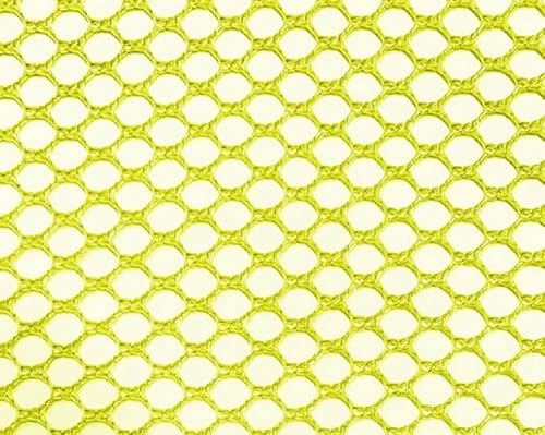 Netzstoff, Wäschenetz, Netze, InsektenschutzNETTY-Meterware-50 cm Schritte-100 Prozent Polyester-ca. 150 cm Breite-75 g/QM-13 Farben (Neongelb-6004)