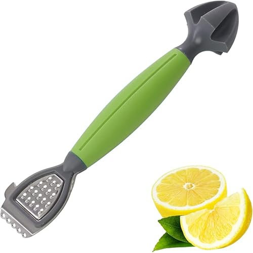 Lemon Zester Bar Tool 3 in 1, Citrus, Lime Zester, Reamer and Grater with a Soft-Touch Handle, Compact for Easy Storage and Dishwasher Safe