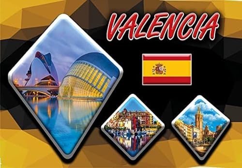 Valencia - Imán para nevera con diseño de España Valencia