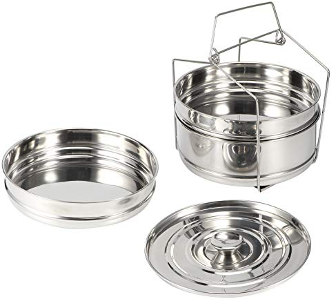 Multi Layer Stackable Stainless Steel Pot Set for Cooking, Pressure Cooker Accessories for Healthy Meals