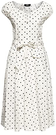 Queen Kerosin Damen Swing Kleid Polka Dots All-Over-Print Sommerkleid Punkte 50S 40S 60S Gepunktet Vintage Rockabilly Rockabella Swing Dress