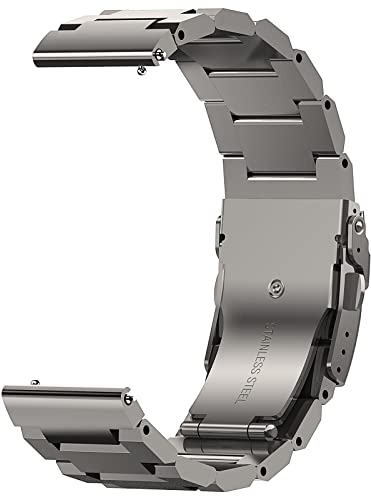 KOSPET 22mm Metall Armband für Fossil Collider HR/Tank T2,T3, M2, M3, T3 Ultra,M3 Ultra Smartwatch (Morandi Grau)