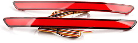 WELSAA Rücklicht Bremslicht 2 STÜCKE L&E&D Heckstoßstange Reflektorlicht Für Tig&uan 2017-2020 Auto Hinten Bremse Blinker Rücklicht