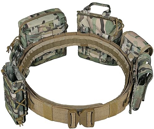 Yakeda Molle-Gefechtgürtel mit Zubehör, taktischer Kampf, Airsoft, strapazierfähig, 8 Stück