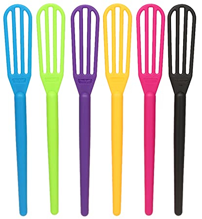 1pc Plastic Salon Hair Color Dye Cream Whisk Mixer Stirrer Random Colors