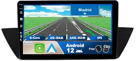 BXLIYER Android 12 IPS Autoradio Passt für BMW X1 E84 (2009-2015) - 4G+64G - Eingebaut DSP/Carplay/Android Auto - LED Kamera + MIC - 10.1 Zoll 2 Din - Lenkradsteuerung WiFi DAB 360-Cam Fast-Boot AHD
