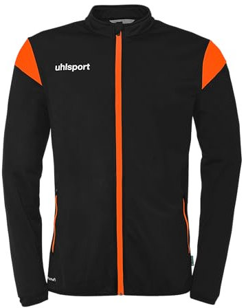 uhlsport Unisex Squad 27 Classic Sport-Jacke, Schwarz/fluo Orange, S EU