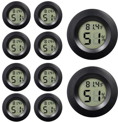 Kinberry Room Thermometer - 10Pack Humidity Monitors for Home Digital Indoor Hygrometer Sensor, Humidity Gauge, and Humidity Meter for Babys Room, Terrarium, Incubator, and Greenhouse