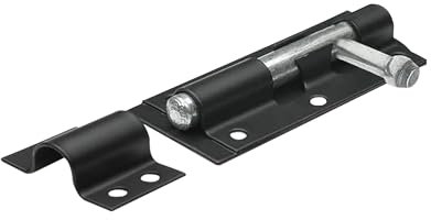 Primes DIY Heavy Duty Tower Bolt Black(6), Door Lock Bolt, Strong Black Coated Door Barrel Bolt, Durable Slide Bolt for Increasing Security on Garden,Tard Gates & Shed Doors - 1 Pack