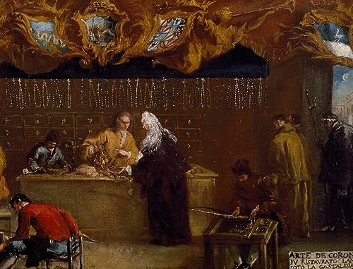 MSTECO Berühmt Leinwand Wandbild Kunstdruck Leinwand Malerei Poster Schild Der Gilde Von Coroneri Von Francesco Guardi für Flurdekoration 60x90cm