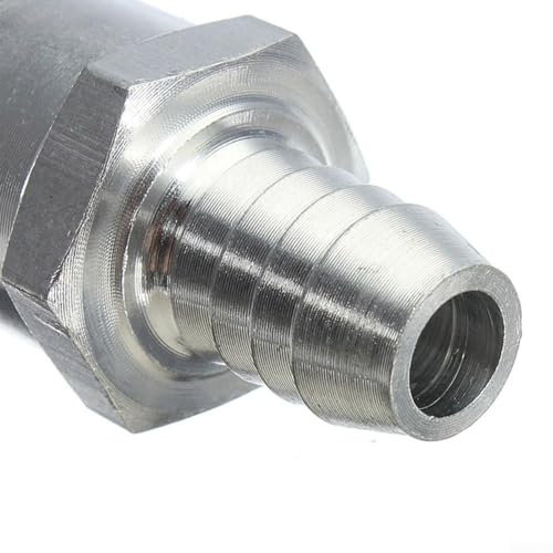 Kraftstoffsystem-Rückschlagventil, Aluminiumlegierungsmaterial, mehrere Größen (4 mm, 6 mm, 8 mm, 10 mm, 12 mm), verbesserte Beständigkeit gegen Diesel und Benzin, für Vergaser (8 mm)