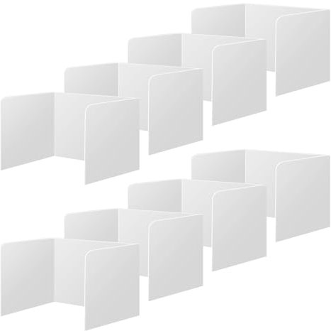 Table Privacy Panel 8 Pack Foldable Desk Divider Desk Privacy Panel Table Separator Panel, Privacy Screen Desk Panel U-Shaped Desk Privacy Dividers for Office School Library