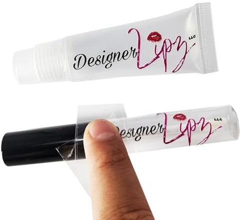 Transparente Lipgloss-Aufkleber Mit Individuellem Logo, Personalisierter Druck, Name, Lipgloss-Tube-Etiketten, 100 Stück, Hochzeits-Gastgeschenk-Aufkleber, Hochzeits-Bubble-Etiketten(Size:3 x 2.5cm)
