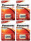 PANASONIC Pro Power Gold 6LR61 9 V Alkaline-Batterie, 4 Blisterpackungen mit je 1 Batterie