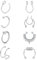JFORYOU 8 Pieces Stainless Steel Fake Nose Ring Hoop No Pierced False Magnetic Septum Lip Tragus Ohr Ringe Earrings Silver Piercing Jewelry