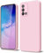 GOGME Funda para OPPO A74 4G Capa con Forro de Microfibra Antiarañazos Líquida Silicona Carcasa Antigolpes Protector Móvil Case Cover, Rosa