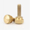 Voirrow 10 pièces M3/M4/M5/M6, 6-16mm serrer à la Main vis moletées en Laiton cuivre Torsion boulons moletés Ordinateur Chass Boulon vis à Oreilles(12mm,M4)