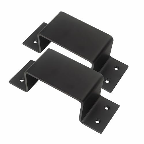 2pcs Black square tube strap clamps