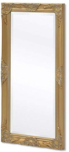 Sufrk Wandspiegel im Barock-Stil 100x50 cm Golden Garderobenspiegel Wandspiegel Flur Badezimmer Spiegel