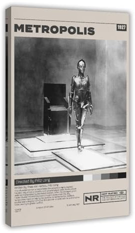 GJHTQLP Metropolis Filmposter, Filmposter, Leinwand, Poster, Schlafzimmer, Dekoration, Landschaft, Büro, Raumdekoration, Geschenk, 40 x 60 cm