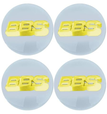 SANSHAOS Radnabenabdeckung Aufkleber Logo Radnabenkappen Zentralabdeckung Abzeichen für BBS 56MM 60MM 65MM 70MM 80MM, Nabendeckel Staubdicht Wasserdicht, 4 Stück,G-65MM