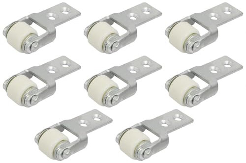 8 ruedas de diámetro para puerta corredera, guía de rodillo de riel de puerta, rueda giratoria fija pequeña, rueda giratoria resistente, rueda guía de nailon, polea de rueda de guía de mesa de comedor