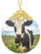 Colgante de Navidad con estampado de vaca lechera, adornos colgantes para árboles de Navidad, hogar, jardín, decoración de chimenea