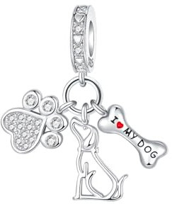 BIZK Jich liebe dich bis zum Mond und zurück Buch Charm Anhänger für Armband 925 Sterling Silber Charm Bead Pendant für Europäische Armbänder und Halsketten