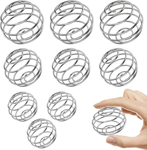 Megcdtr Shaker Kugel, 9 Stück Metall Shaker Ball, Frühling Kugeltyp Blender für Protein Gemischte Getränke und Flasche Cup Draht Schneebesen Ball(3 Größen)