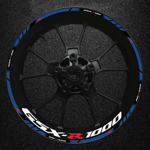 Radaufkleber Motorrad-Felgenaufkleber Für Suzuki Gsxr1000 Gsxr 1000 Felgen-Reflexaufkleber Felgenaufkleber Radnabenaufkleber Motorrad Rad Aufkleber(Farbe 8)