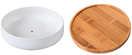 CIMAXIC Blumentopf Aus Keramik Mit Untertasse Für Sukkulenten Gartenblumentopf Als Pflanztopf Für Innen Und Außendekoration Passt Und Schreibtisch