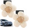 2PCS Car Headrest Hook 4x2 Inch Car Seat Hooks for Headrest with Cute Flower Decorative White Flower Purse Hook