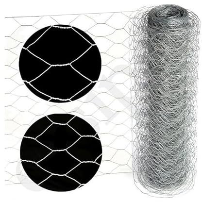 Rete Metallica per Recinzioni, 40cm X 7m Rete Metallica Zincata, Esagonale Rete Metallica Leggera, Rete Elettrosaldata Zincata per Giardino, Maglia Fine per Piccoli Animali
