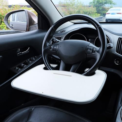 YGER JZGB Auto Lenkrad Tisch, Autotisch für Fahrer, Doppelseitig Erhältlich, Laptop und Autozubehör, Road Trip Must Haves Gadgets
