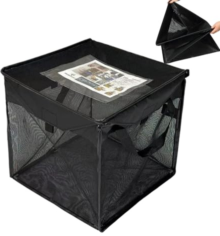 Fukamou Poubelle Extérieure - Poubelle d'Extérieur 125 Litres à Grande Capacité | Conteneur De Recyclage Pliable Pour Déchets Jardin Terrasse Camping-Car
