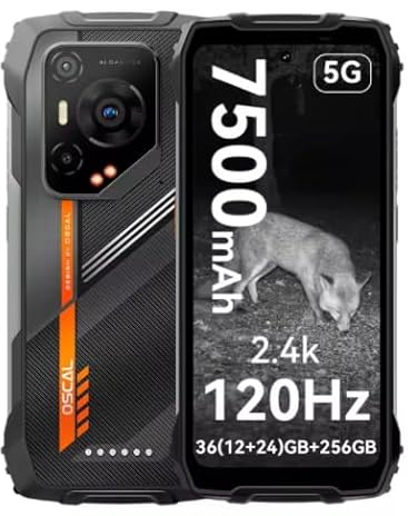 LMHTRADE Pilot 3 5G AI Robust Smartphone MTK 6300, 6.78 2.4K Display 120Hz, 12+24GB 256GB, 7500Amh Teléfonos
