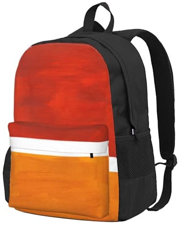 BYwenhopnbs Schulrucksack, Reisetasche für Männer und Frauen, gebranntes Orange, Gelb, Ocker, College-Rucksack mit 15-Zoll-Laptopfach